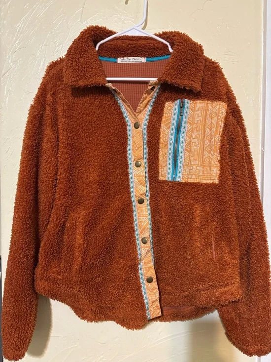 We The Free Oversized This and That Cardi Sherpa Jacket - Picture 2 of 6